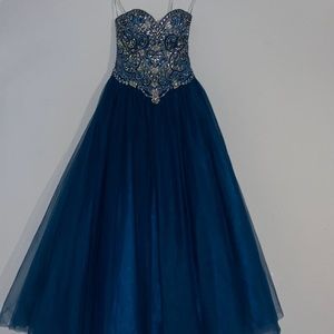 blue prom dress